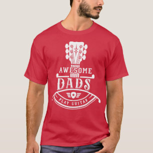 GItarrist Musician Geweldige Dads Play Guitar Neck T-shirt