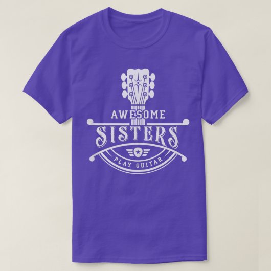 GItarrist Musician Geweldige Sisters Play Guitar N T-shirt (Design voorkant)