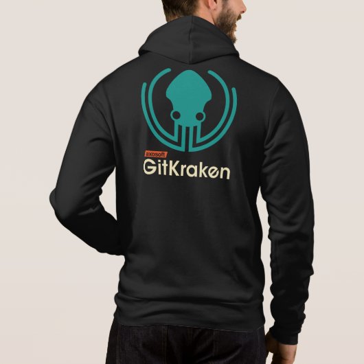 GitKraken Mannen 'Dark Theme' Hoodie (Achterkant)