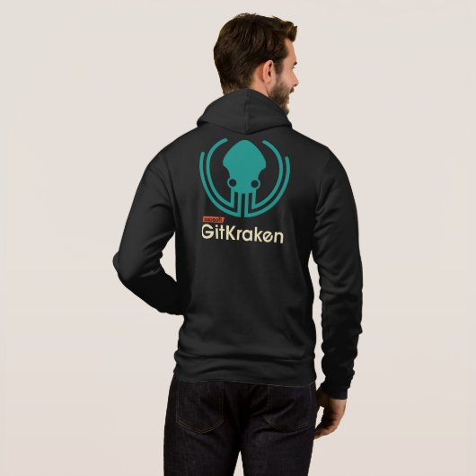 GitKraken Mannen 'Dark Theme' Hoodie (Achterkant volledig)