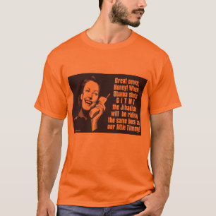 Gitmo sluiten - Vrouw aan de telefoon T-shirt