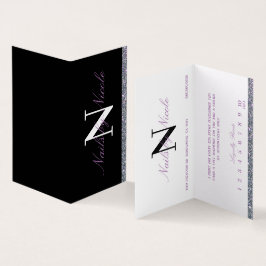 Gitter Contrast Monogram Nail/Beauty Loyalty Visitekaartje