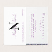 Gitter Contrast Monogram Nail/Beauty Loyalty Visitekaartje (Binnenkant ongevouwen)