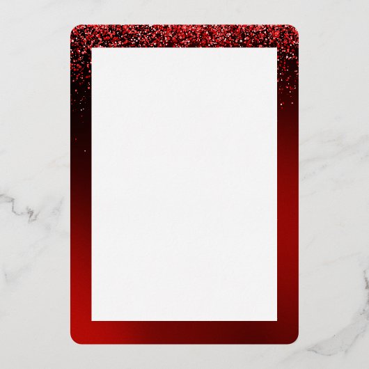 Gitter Wonderland Folie Kerstfoto Dank u Folie Feestdagenkaart (Achterkant)