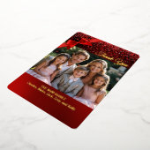 Gitter Wonderland Folie Kerstfoto Dank u Folie Feestdagenkaart (Gedraaid)