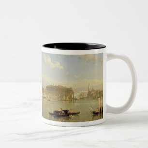 Giudecca, Venetië, 1854 (olie op doek) Tweekleurige Koffiemok