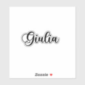 Giulia Naam - Handgeschreven kalligrafie Sticker (Vel)