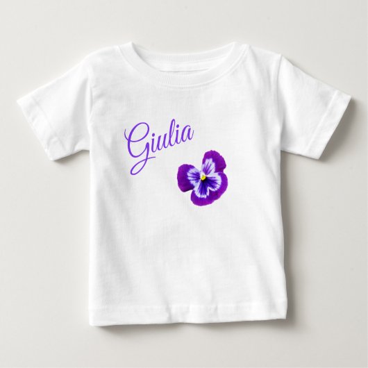 Giulia, naam Logo met een  Paarse panty, (Voorkant)