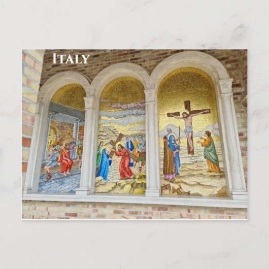 Giulianova Italië Italiaanse Mosaic Travel Foto Briefkaart (Voorkant)