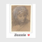 Giulio Cesare Procaccini - Hoofd van een Vrouw fig Sticker (Vel)