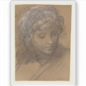 Giulio Cesare Procaccini - Hoofd van een Vrouw fig Sticker (Voorkant)