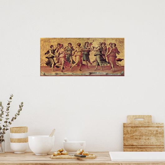 Giulio Romano - Dance of Apollo with the Muses Poster (Keuken)