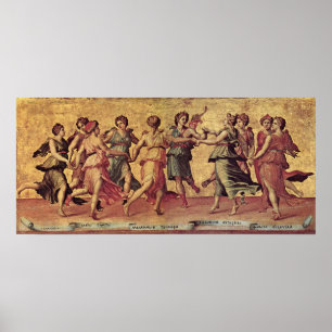 Giulio Romano - Dance of Apollo with the Muses Poster