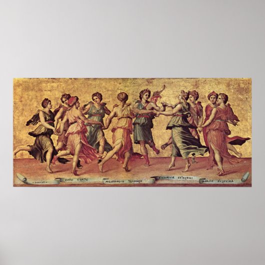 Giulio Romano - Dance of Apollo with the Muses Poster (Voorkant)