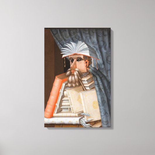 Giuseppe Arcimboldo - De Bibliothecaris Canvas Afdruk (Voorkant)