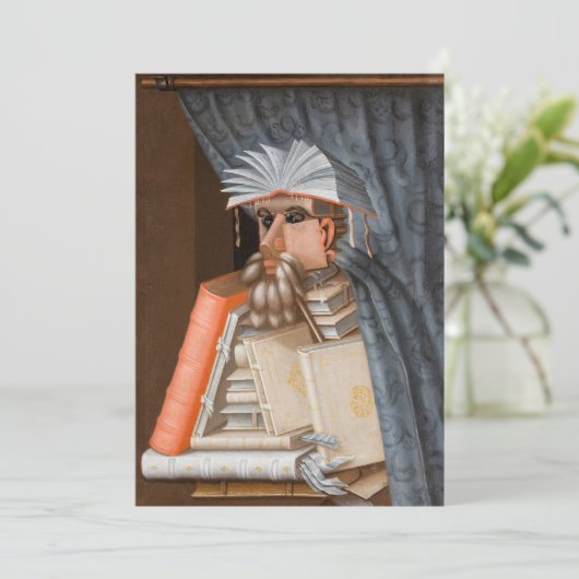 Giuseppe Arcimboldo - De Librarian Bedankkaart (Staand voorkant)