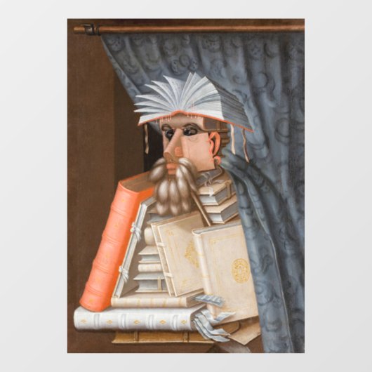 Giuseppe Arcimboldo - De Librarian Raamsticker (Vel)