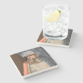 Giuseppe Arcimboldo - De Librarian Stenen Onderzetter (Zijkant)