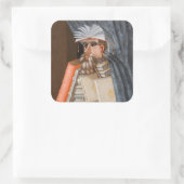 Giuseppe Arcimboldo - De Librarian Vierkante Sticker (Tas)