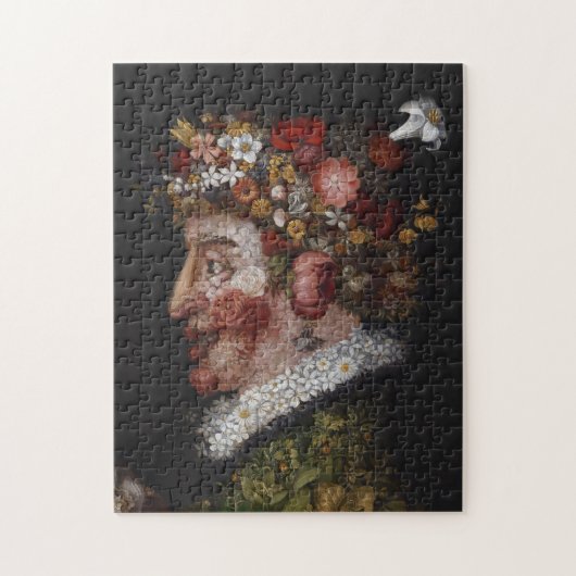 Giuseppe Arcimboldo Puzzle - Bloemen op zwart Legpuzzel (Verticaal)