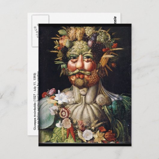Giuseppe Arcimboldo Vegetable Man (Vertumnus) Briefkaart (Voorkant / Achterkant)