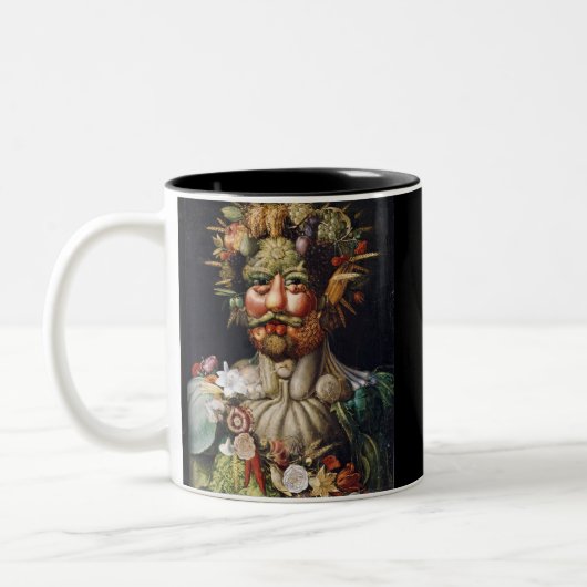 Giuseppe Arcimboldo Vegetable Man (Vertumnus) Tweekleurige Koffiemok (Links)