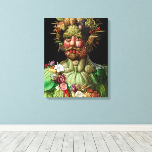 Giuseppe Arcimboldo - Vertumnus Canvas Afdruk (Insitu (Houten vloer))