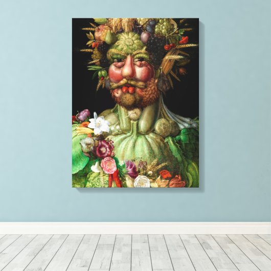 Giuseppe Arcimboldo - Vertumnus Canvas Afdruk (Insitu (Houten vloer))