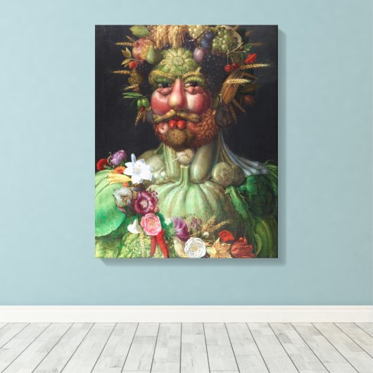 Giuseppe Arcimboldo Vertumnus Canvas Afdruk (Insitu (Houten vloer))