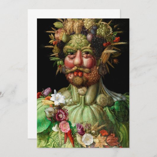 Giuseppe Arcimboldo - Vertumnus Kaart (Voorkant / Achterkant)