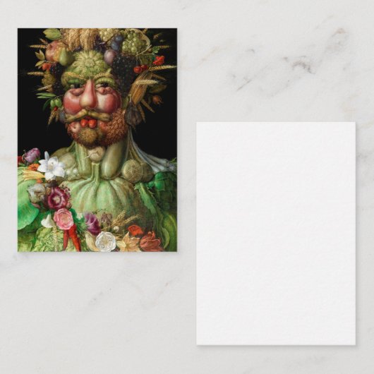 Giuseppe Arcimboldo - Vertumnus Notitiekaartje (Voorkant / Achterkant)