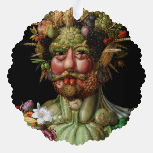 Giuseppe Arcimboldo - Vertumnus Ornament Kaart (Achterkant)