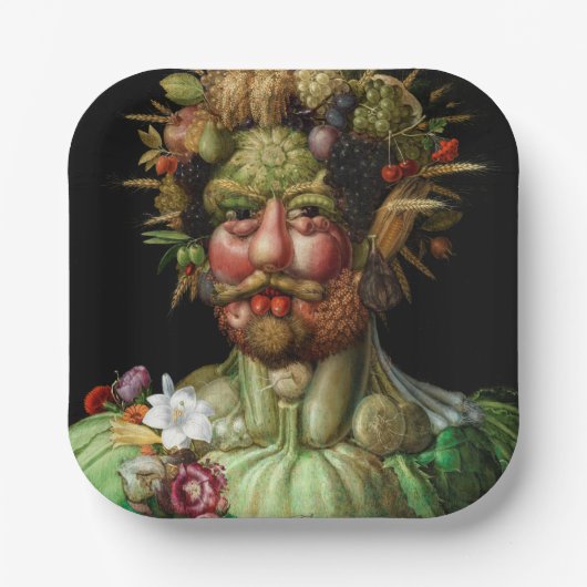 Giuseppe Arcimboldo - Vertumnus Papieren Bordje (Voorkant)