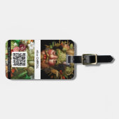 Giuseppe Arcimboldo - Vertumnus - QR-code Bagagelabel (Voorkant horizontaal)