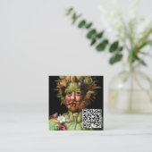 Giuseppe Arcimboldo - Vertumnus - QR-code Vierkante Visitekaartje (Staand voorkant)