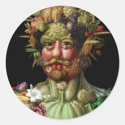 Giuseppe Arcimboldo - Vertumnus Ronde Sticker (Voorkant)