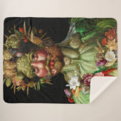 Giuseppe Arcimboldo - Vertumnus Sherpa Deken (Voorkant (horizontaal))