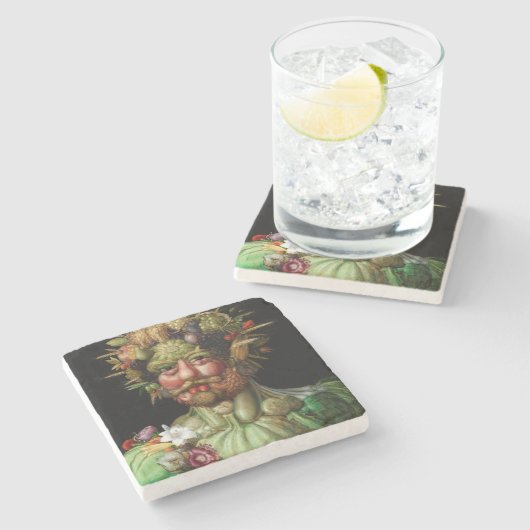 Giuseppe Arcimboldo - Vertumnus Stenen Onderzetter (Zijkant)