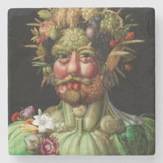 Giuseppe Arcimboldo - Vertumnus Stenen Onderzetter (Voorkant)