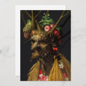 Giuseppe Arcimboldo - Vier seizoenen in één hoofd Bedankkaart (Voorkant / Achterkant)