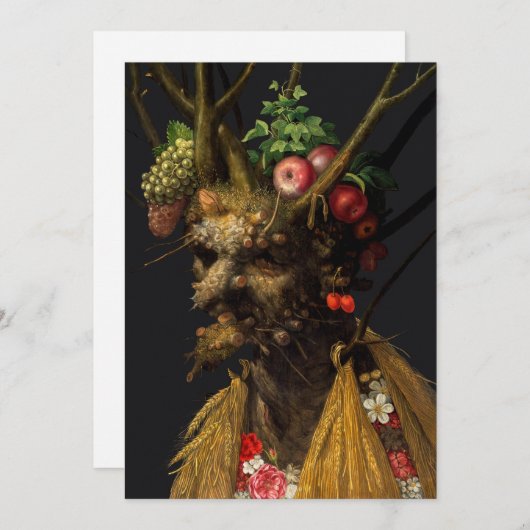 Giuseppe Arcimboldo - Vier seizoenen in één hoofd Bedankkaart (Voorkant / Achterkant)