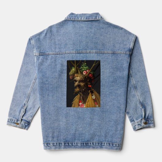Giuseppe Arcimboldo - Vier seizoenen in één hoofd Denim Jacket (Achterkant)