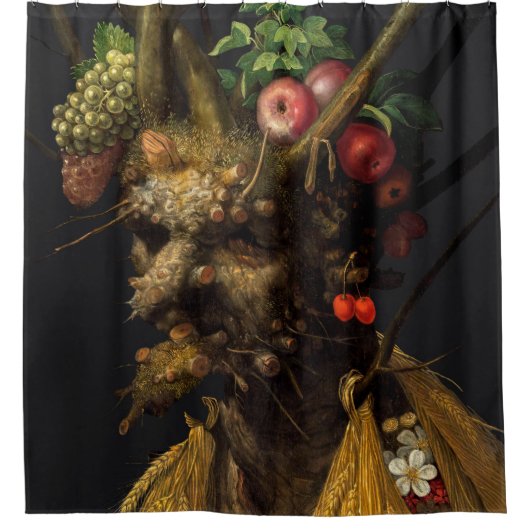 Giuseppe Arcimboldo - Vier seizoenen in één hoofd Douchegordijn (Voorkant)
