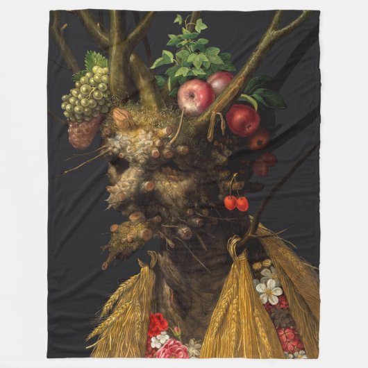 Giuseppe Arcimboldo - Vier seizoenen in één hoofd Fleece Deken (Voorkant)