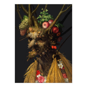 Giuseppe Arcimboldo - Vier seizoenen in één hoofd Foto Afdruk