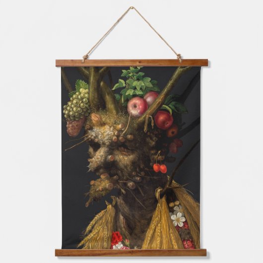 Giuseppe Arcimboldo - Vier seizoenen in één hoofd Hangend Wandkleed (Voorkant)