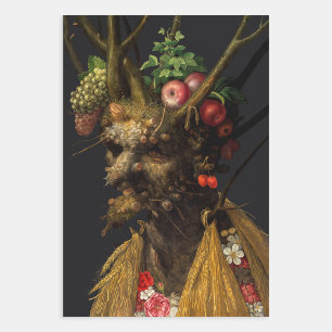 Giuseppe Arcimboldo - Vier seizoenen in één hoofd Inpakpapier Vel