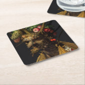 Giuseppe Arcimboldo - Vier seizoenen in één hoofd Kartonnen Onderzetters (Schuin)