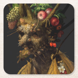 Giuseppe Arcimboldo - Vier seizoenen in één hoofd Kartonnen Onderzetters