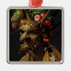 Giuseppe Arcimboldo - Vier seizoenen in één hoofd Metalen Ornament